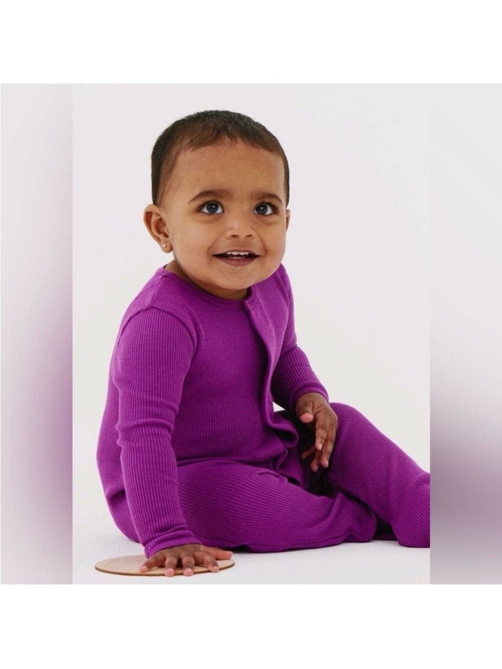 Magnetic Me Purple Ribbed One-Piece Footie